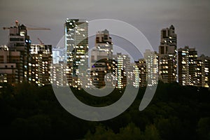 The city in the evening photo
