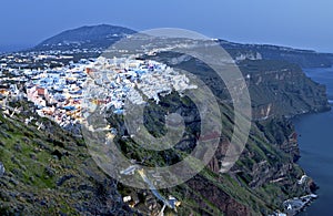 City of Fira at Santorini island, Greece
