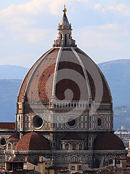 city of FLORENCE in Italy with the dome of the Cathedral