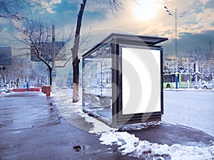 City format for poster and advertising billboards mockup