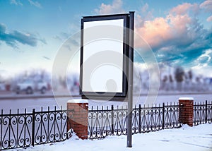 City format for poster and advertising billboards mockup