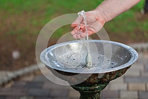 City fountain for drinking