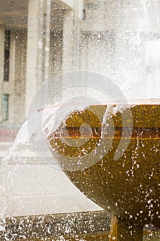 City fountains working in the form of vases photo