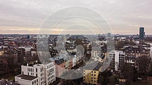 The city of Frankfurt Germany from above