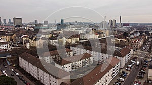 The city of Frankfurt Germany from above