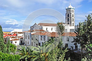 City Garachico with church at Tenerife, Canary Islands