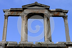 City gate arch and columns