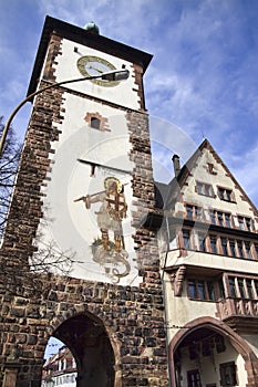 City gate in Freiburg, Germany photo