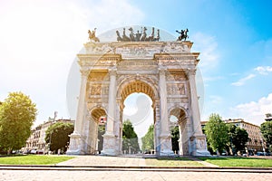 City gate in Milan photo