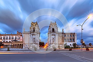 City gate Porta Felice, Palermo, Sicily, Italy