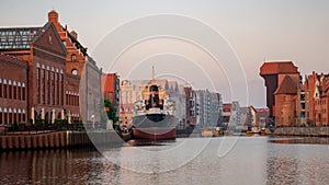 City Gdansk with the oldest medival port crane called Zuraw.