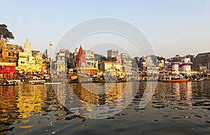 The city and the ghats of Varanasi
