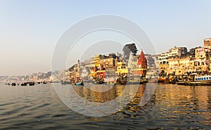 The city and the ghats of Varanasi photo