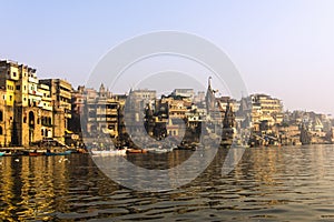 The city and the ghats of Varanasi photo
