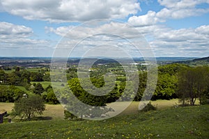 City of Gloucester in the Severn Vale with the Malvern Hills in the distance.