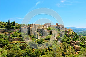 The city of Gordes in the Vaucluse, France. photo