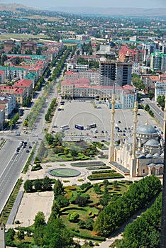 The city of Grozny the capital of Chechnya.