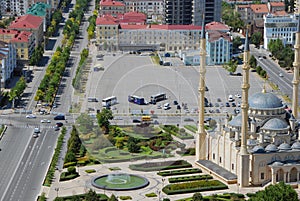 The city of Grozny the capital of Chechnya.