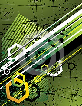 City grunge vector illustration