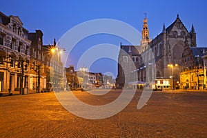 City of Haarlem, The Netherlands at night photo