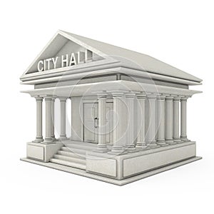 City Hall Architecture Public Government Building. 3d Rendering