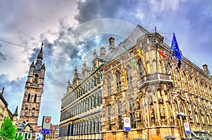 The City Hall and the Belfry of Ghent, Belgium