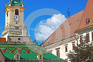 City hall of Bratislava situated on the main square hlavne namestie in Bratislava, Slovakia