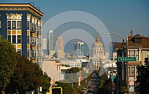 City Hall Buidling Down Fulton Street San Francisco California