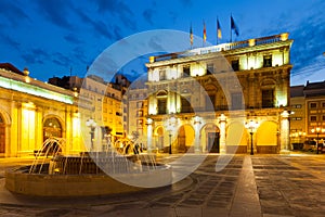 City Hall at Castellon de la Plana in night