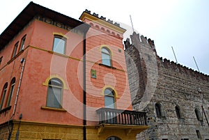 City Hall and castle of Marostica in Vicenza in Veneto (Italy)