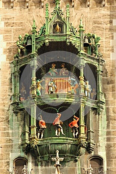 City hall Clock. Munich . Germany