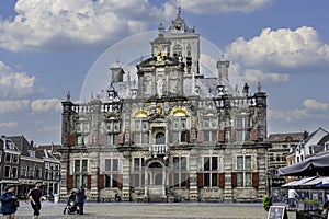 The beautiful City Hall in Delft in Netherlands.