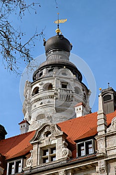 City Hall Dome In Leipzig, Germany