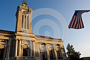 City hall and flag