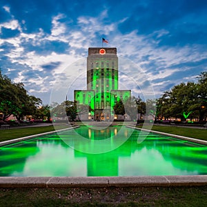 City Hall of Houston Texas at dusk