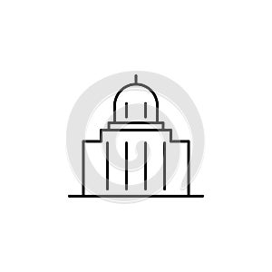 city hall icon. Element of building and landmark outline icon for mobile concept and web apps. Thin line city hall icon can be