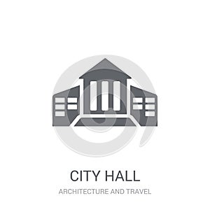 City hall icon. Trendy City hall logo concept on white background from Architecture and Travel collection