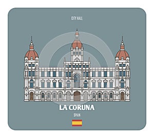 City Hall in La Coruna, Spain photo