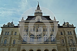 City hall in Novi Sad, Serbia, 19th century building fully restored