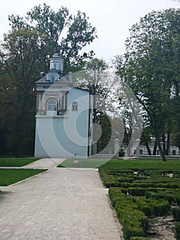 City Hall and park of Biala Podlaska in Poland