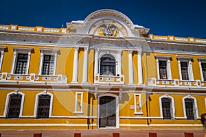 City Hall in Plaza Bolivar, Santa Marta, Colombia