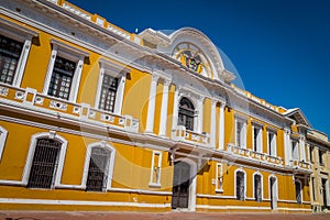 City Hall in Plaza Bolivar, Santa Marta, Colombia