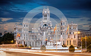 City Hall on Plaza de Cibeles in Madrid