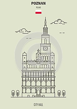City hall in Poznan, Poland. Landmark icon