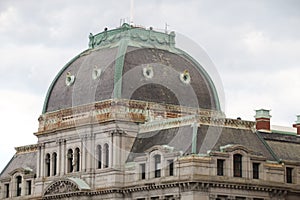 City Hall in Providence rhode island, roof, and green trim dome photo