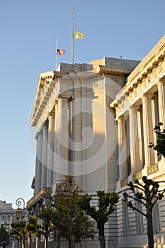 The City Hall of San Francisco at the End of the Day