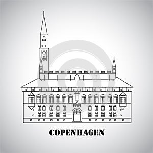 City Hall Square in Copenhagen Denmark