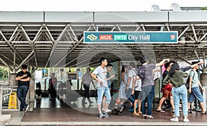 City Hall station of Singapore MRT, Mass Rapid Transit system