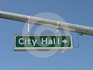 City Hall Street Sign