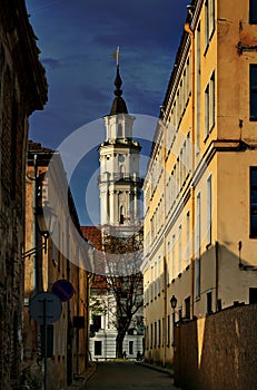 The City Hall Tower in Kaunas, Lithuania photo